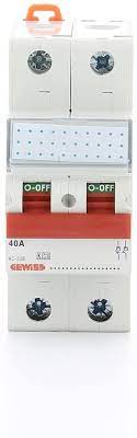 GW96115 40 AMP 2 POLE MAIN ISOLATOR GEWISS